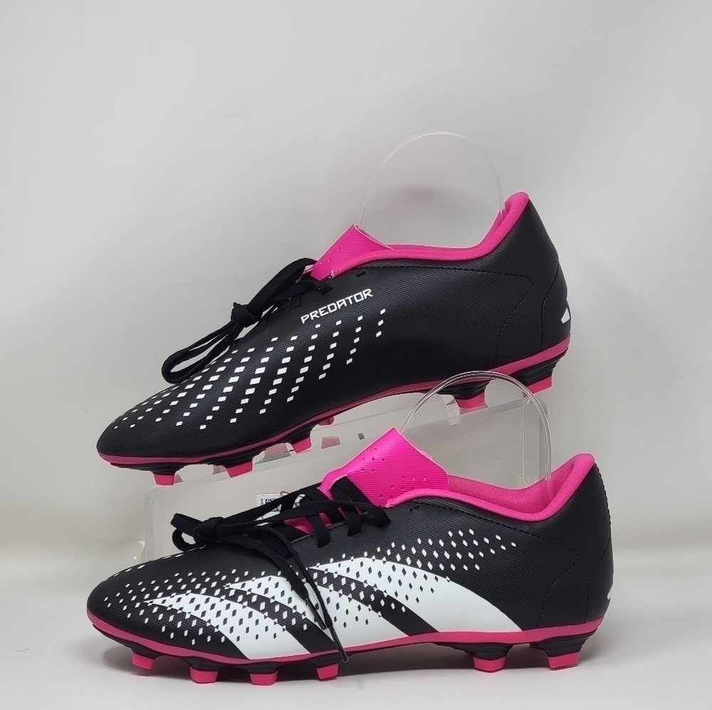 Adidas Unisex Accuracy.4 FxG GW4604 Soccer Cleats Black/Pink Men 12 Wmns 13 New